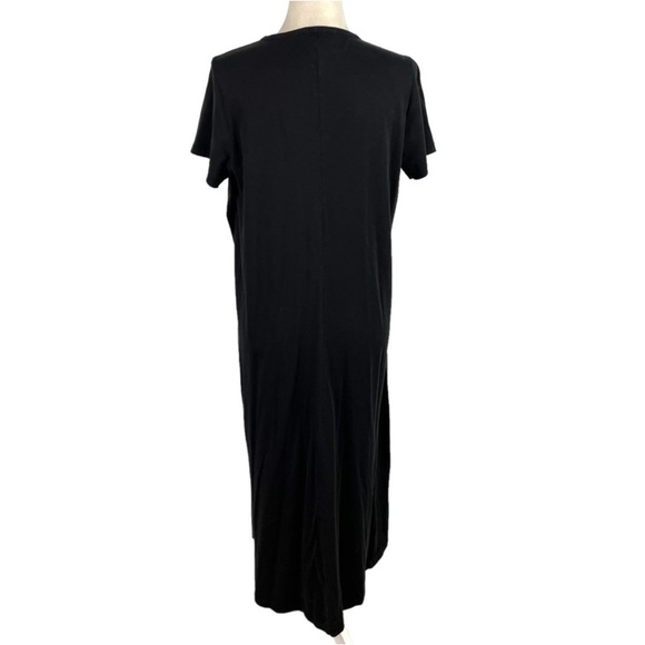 HATCH The Easy Going Nursing Black Slouch Tee Dress 100% Organic Cotton Size 2 - Picture 13 of 14